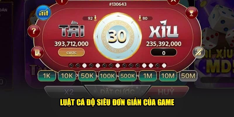 Luật đặt cược siêu đơn giản của game 